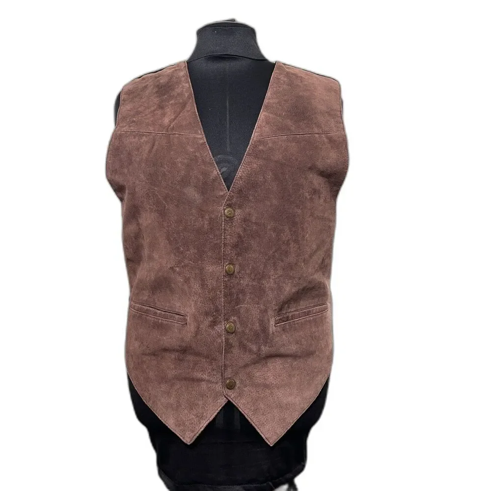 Vintage Scully Men's Light Brown Suede Vest Size L